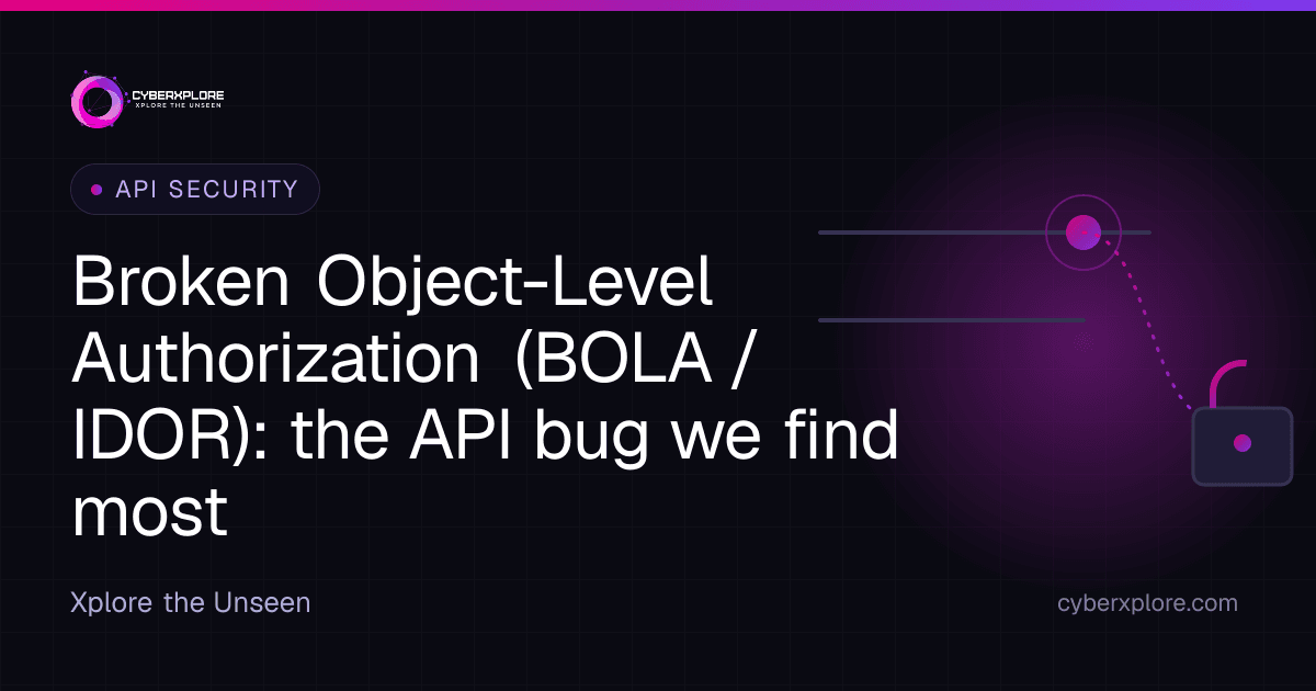Broken Object-Level Authorization (BOLA / IDOR): the API bug we find most